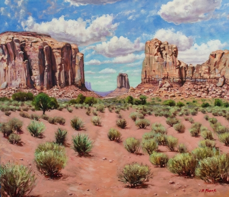 High Noon at Monument Valley by artist Jose Blanco